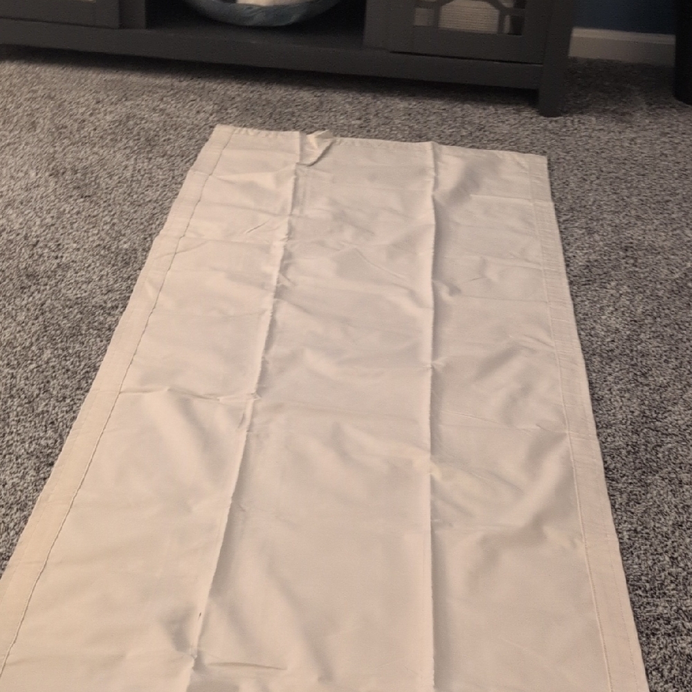 2 White Blackout Curtain Panels